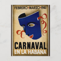 Carnaval Havana Vintage Cuba Travel Advertisement