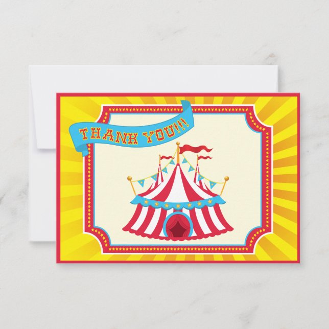 Carnaval ou cartes de Merci de cirque (Devant)