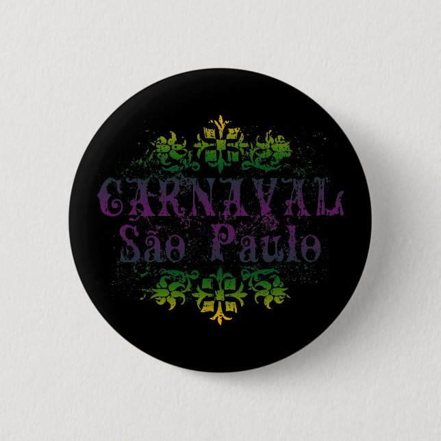 Carnaval Sao Paulo 2 Inch Round Button (Front)