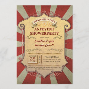 Carnaval vintage toutes invitations de partie ou