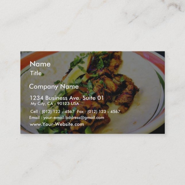 Carne Asada Tacos Business Card (Front)