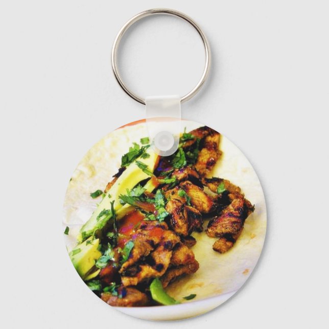Carne Asada Tacos Keychain (Front)