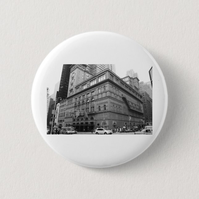 Carnegie Hall 2 Inch Round Button (Front)