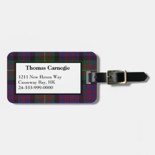 Carnegie Tartan Plaid Luggage Tag
