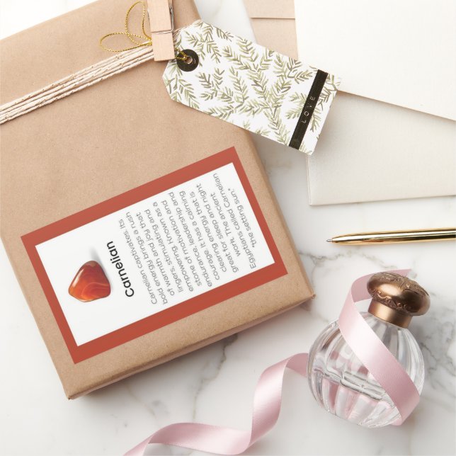 Carnelian Crystal Signification Bijoux Étiquette (Cadeaux)