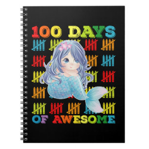 Carnet 100 jours d'incroyable sirène 100e jour d'école