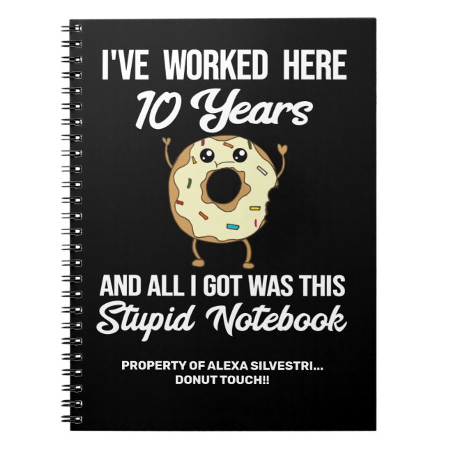 Carnet 10 ans de travail 10 ans de service (Devant)