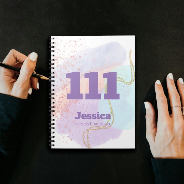 Carnet 111 Aligner et Manifest Numéros d'ange Vibes haute (111 Align & Manifest Angel Numbers High Vibes Notebook Journal Affirmation)