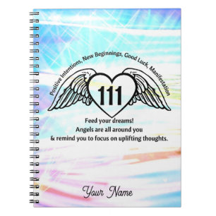Carnet 111 Numéro de l'ange Nom de la reconnaissance Jour