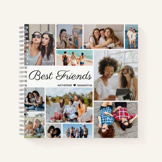 Carnet 12 Photo Collage Meilleurs Amis Pour Toujours (Devant)