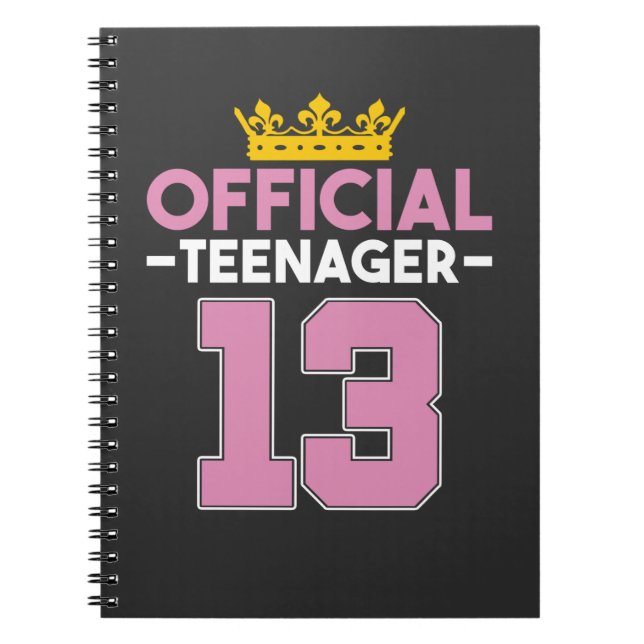 Carnet 13e anniversaire fille princesse officielle adoles (Devant)