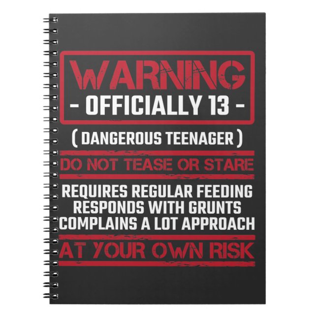 Carnet 13e anniversaire officiellement adolescent 13 ans  (Devant)