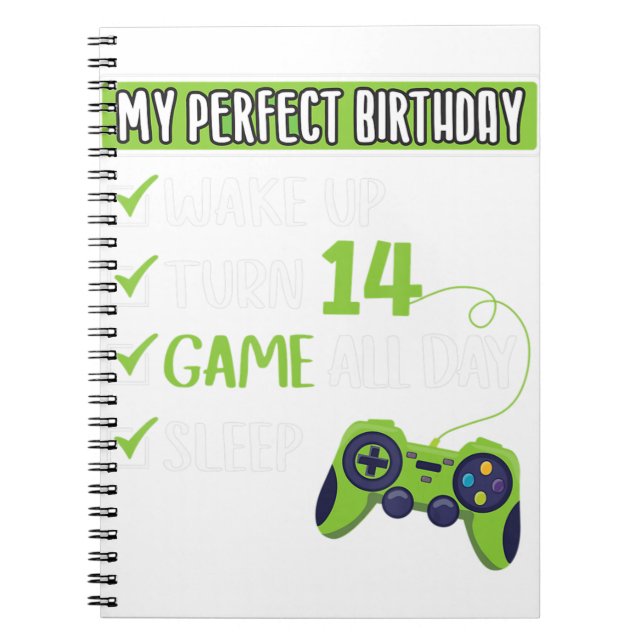 Carnet 14 Ans Joueur Anniversaire 14ème Jeu Parfait Pour (Devant)