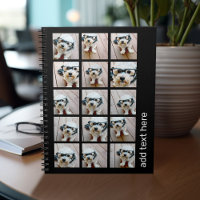 15 Photo Collage avec texte san serif - noir blanc