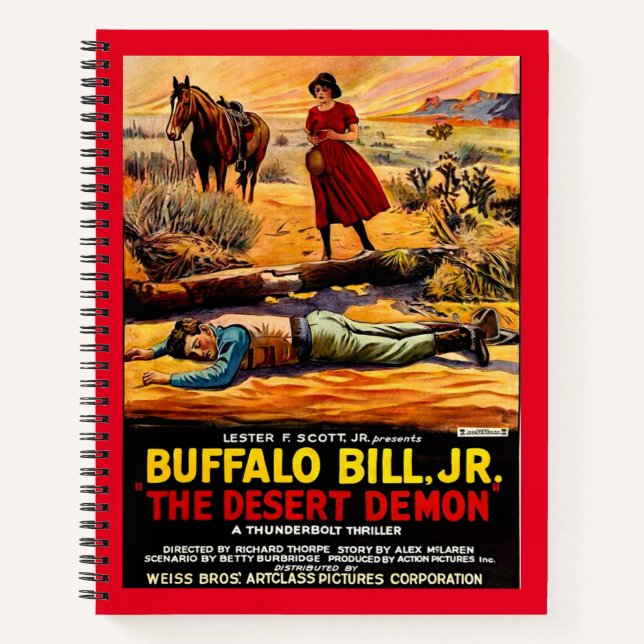 Carnet 1925 Buffalo Bill, Jr. - affiche du film Démon du  (Devant)