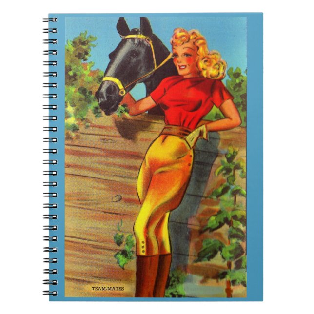 Carnet 1940 pin-up gal et cheval (Devant)