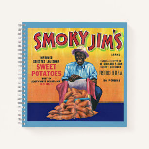 Carnet 1940 Smoky Jim's sweet potato crate étiquette