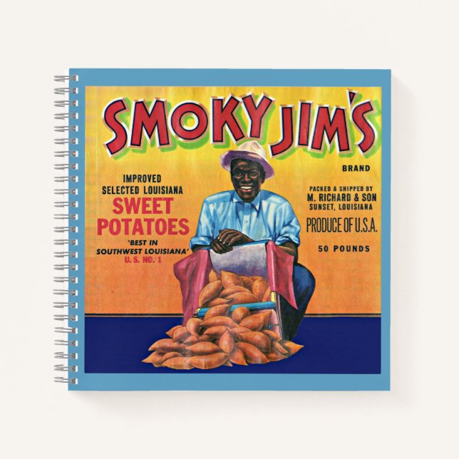 Carnet 1940 Smoky Jim's sweet potato crate étiquette (Devant)