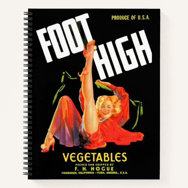 Carnet 1940s marmite étiquette pied légumes hauts légumes (Devant)
