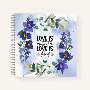 Carnet 1 Corinthiens 13:4 L'amour est patient Bible Verse
