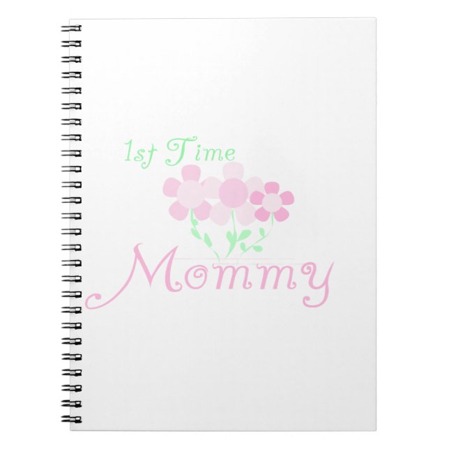 Carnet 1ère Fleurs roses Mommy Cadeaux (Devant)