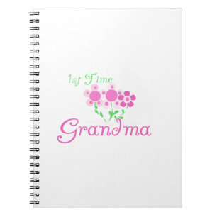 Carnet 1ère fois Grandma Fleurs roses cadeaux