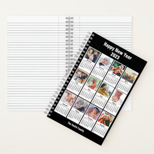 Carnet 2023 Calendrier Famille Moderne 12 Photo Personnal