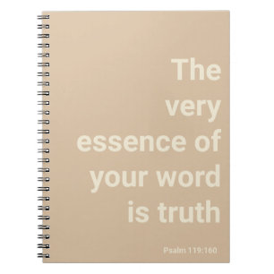 Carnet 2023 JW year text Psalm 119:160 Minimal Beige