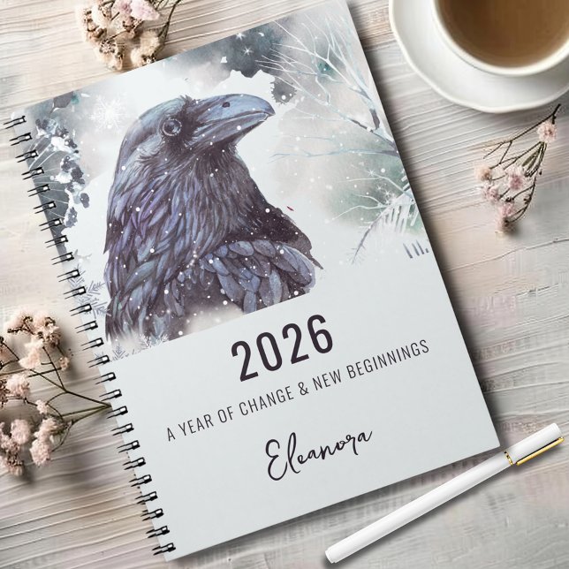 Carnet 2026 Year of Change Raven Symbolism (2026 Year of Change and New Beginnings Raven Symbolism Small Notebook)