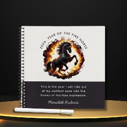Carnet 2026 Year of the Fire Horse Motivational Quote