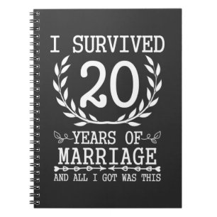 Carnet 20 ans mari femme 20e anniversaire Mariage