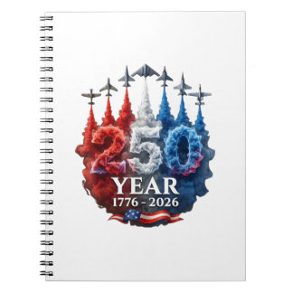 Carnet 250 Ans Américain 250e USA Patriotique 4 juillet