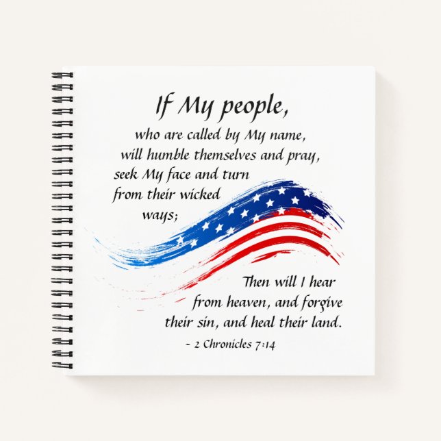 Carnet 2 Chroniques 7:14 Si Mon Peuple Priera États-Unis  (Devant)