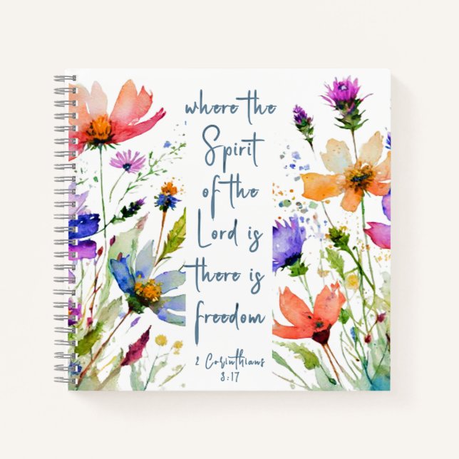 Carnet 2 Corinthiens 3:17 Liberté Bible Verse (Devant)