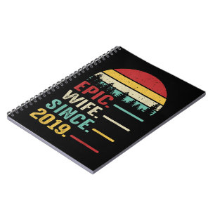 Carnet 2nd Wedding Anniversary Gift for Her Epic Wife