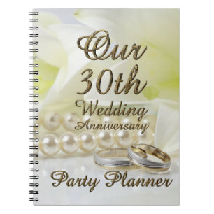 Carnet 30e anniversaire Mariage de la fête Planner Gold P