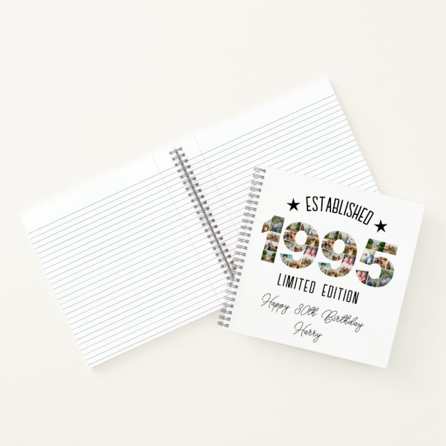 Carnet 30e anniversaire Photo Collage créé 1995 (Intérieur)