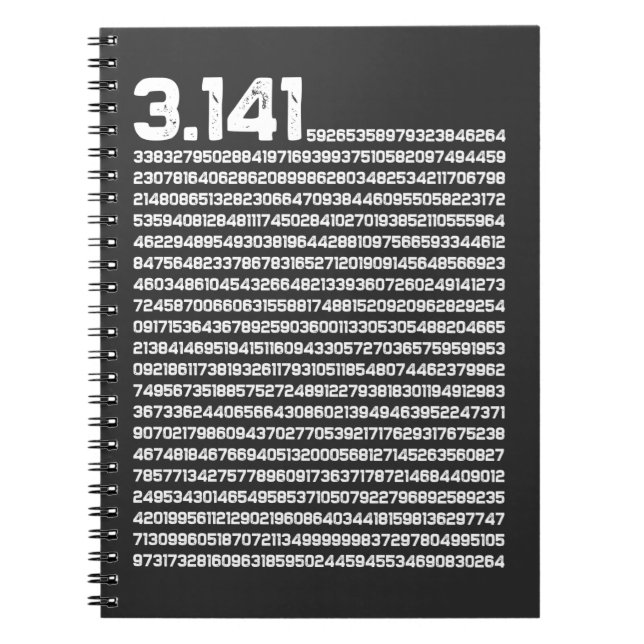 Carnet 3.14 Mathématiques de jour Pi Nombre irrationnel P (Devant)
