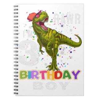 Carnet 3 Year Old Toxits Kids 3rd Birthday Boy Dinosaur R