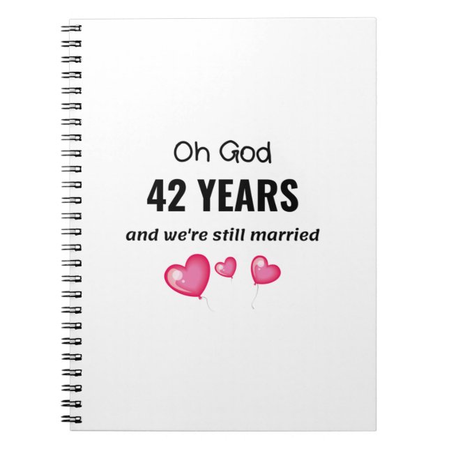 Carnet 42e anniversaire de Mariage Dons amusants pour lui (Devant)