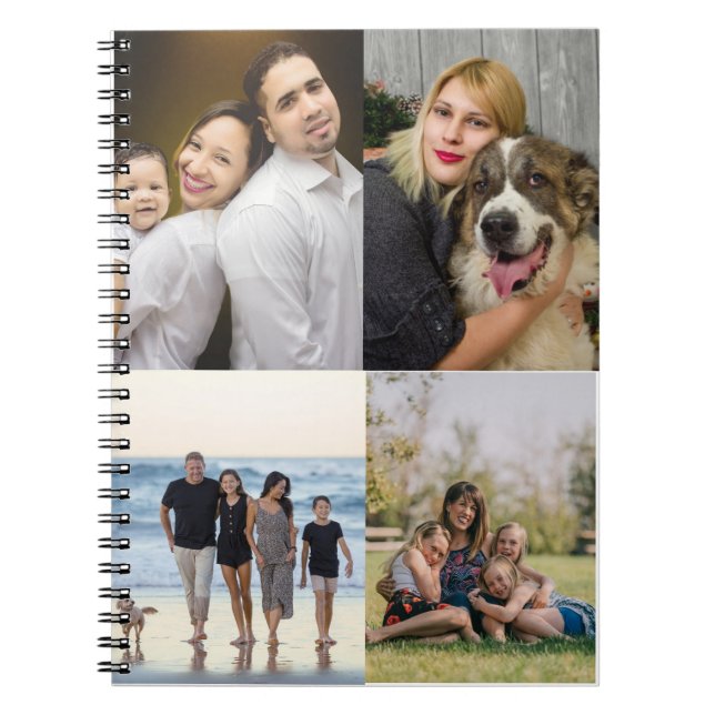 Carnet 4 Collage Photo Famille Personnalisé (Devant)