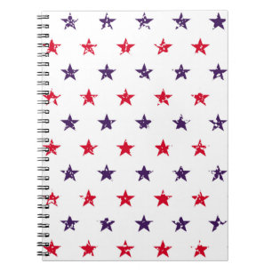 Carnet 4 juillet Étoiles Grunge Abstrait Motif sans coutu