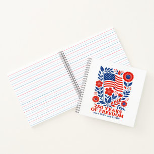 Carnet 4 juillet Patriotique 250e anniversaire 250 ans