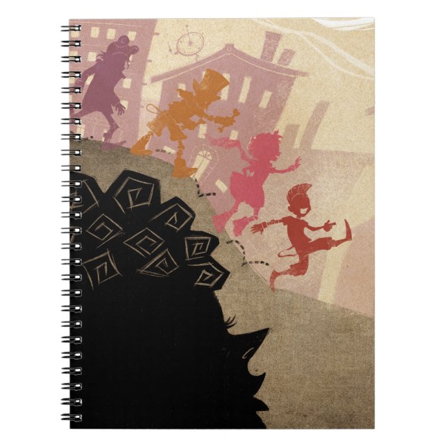 Carnet 4 petits monstres - marchant par la ville (Devant)