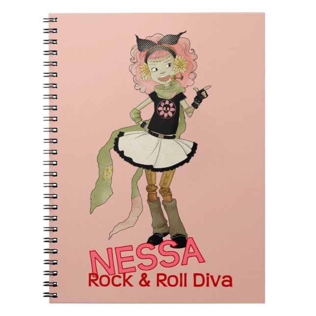 Carnet 4 petits monstres - Nessa (Devant)
