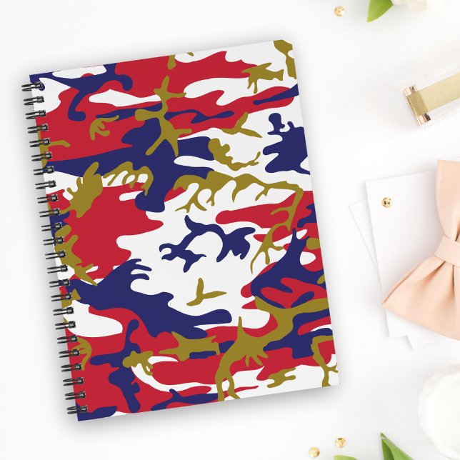 Carnet 4th of July, Independence day, Camouflage Gold (Créateur téléchargé)