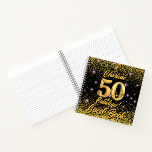 Carnet 50 Fabuleux Gold Parties scintillant Rose Stars 50