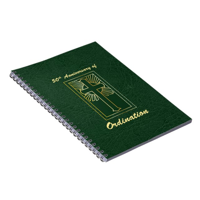 Carnet 50e anniversaire de l'ordination Regarder en cuir  (Côté Droit)