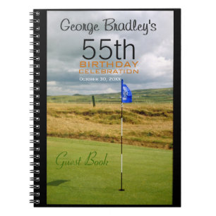 Carnet 55e anniversaire Celebration Golf Custom Guest Boo