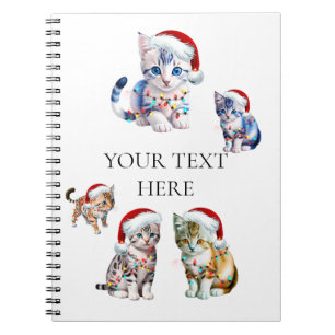 Carnet 5 chatons de Noël